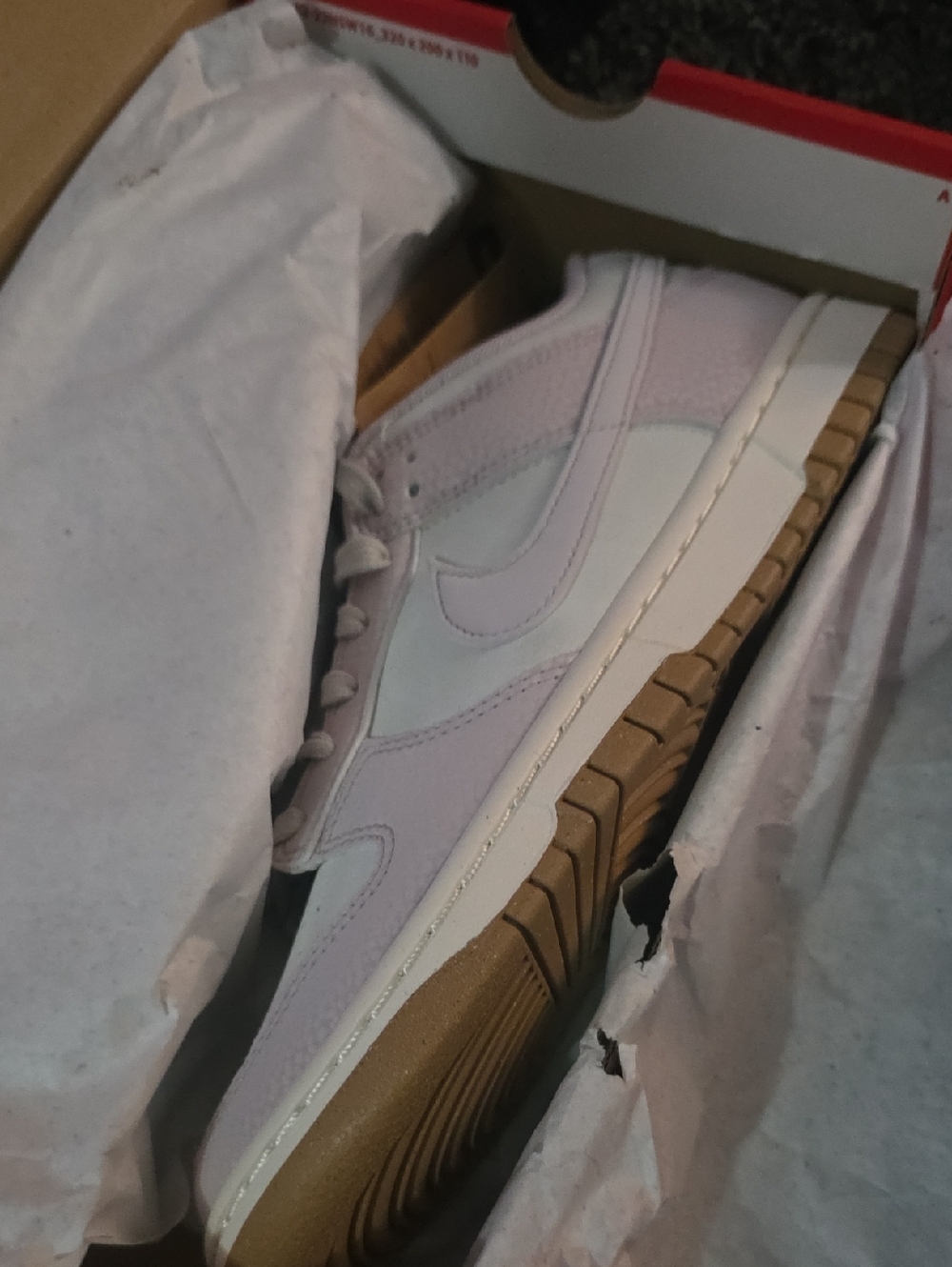 Nike Low-Top Sneaker in Pale Pink, White and Gum